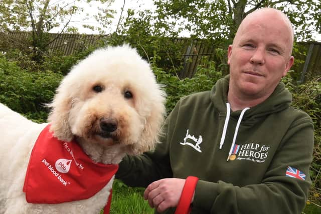 Proud owner Derek Willey with Cora