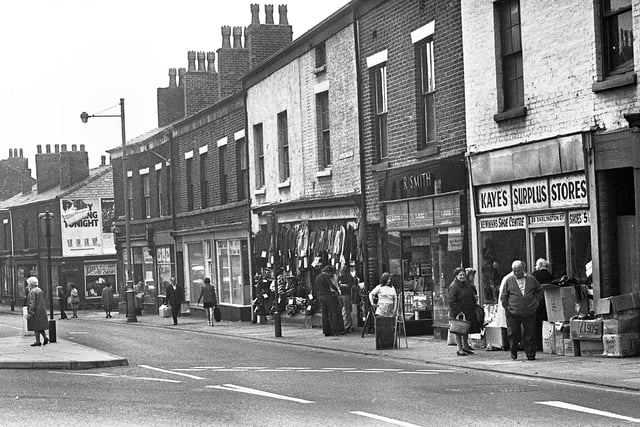 Darlington Street with Kaye's Surplus Stores prominent in July 1973.