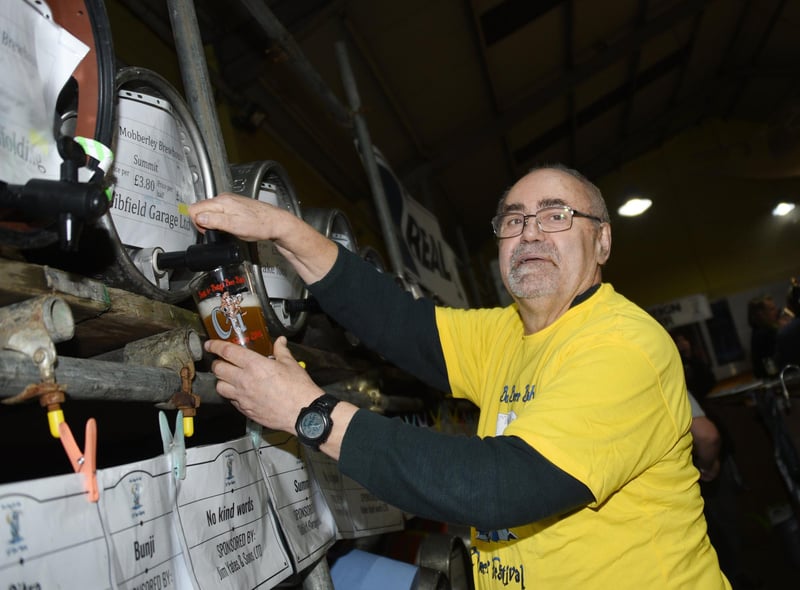 David Presto pulls a pint