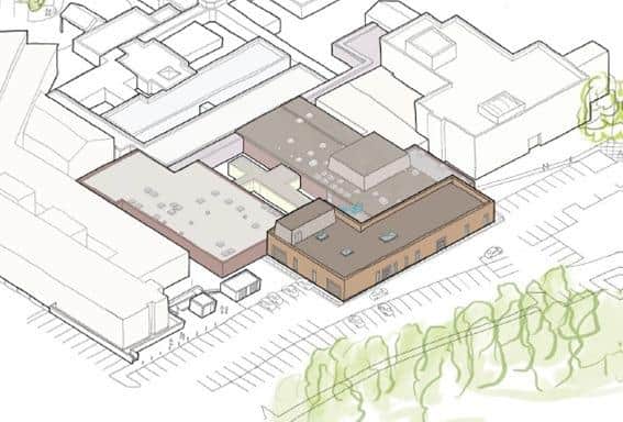 An artist’s impression of the CDC/Theatres development at Leigh Infirmary
