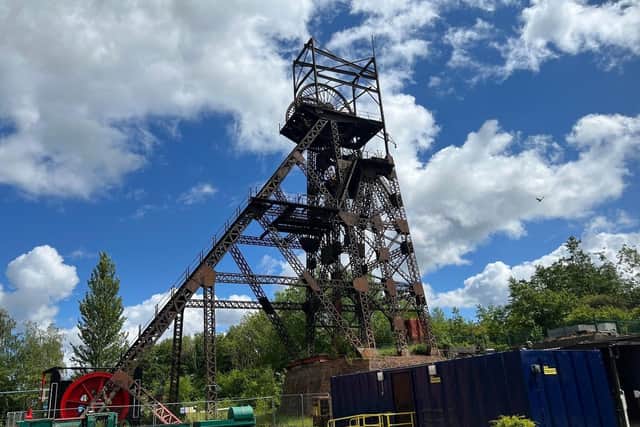 The imposing headgear at Lancashire Mining Museum
