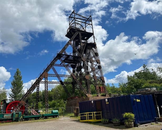The imposing headgear at Lancashire Mining Museum