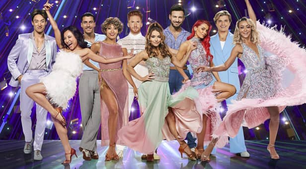 Carlos Gu, Nancy Xu, Gorka Marquez, Karen Hauer, Neil Jones, Jowita Przystal, Vito Coppola, Dianne Buswell, Nikita Kuzman and Luba Mushtuk star in Strictly Come Dancing: The Professionals show at Sheffield City Hall on May 3, 2023.