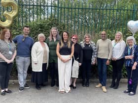 Caroline Abbott, local foster carers, and staff from Wigan Council and The Fostering Network