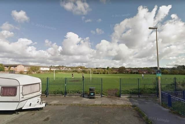 The attack happened on football pitches off Caunce Street, Scholes