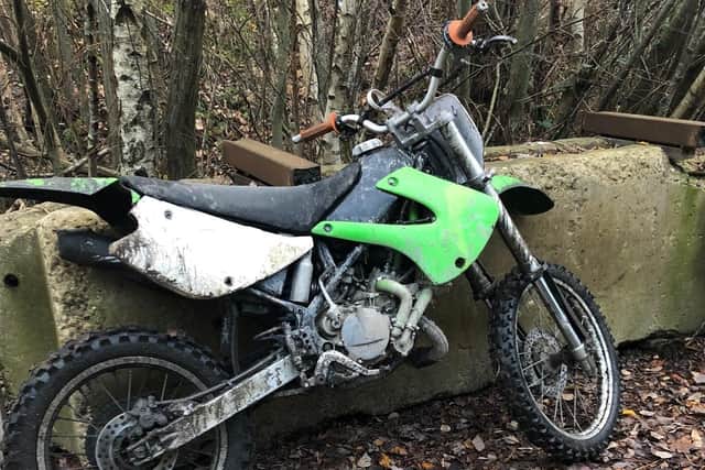The off-road bike seized by police at Bickershaw Country Park