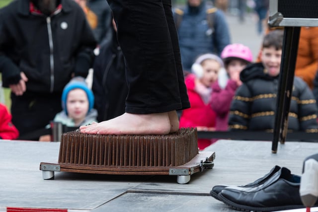 Braving a bed of nails
