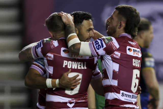 Wigan Warriors take on Catalans Dragons at the DW Stadium