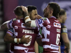 Wigan Warriors take on Catalans Dragons at the DW Stadium