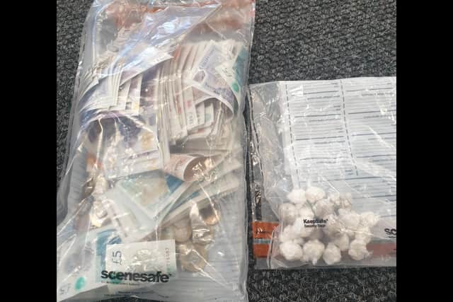 The drugs and cash seized in the Leigh drugs raid