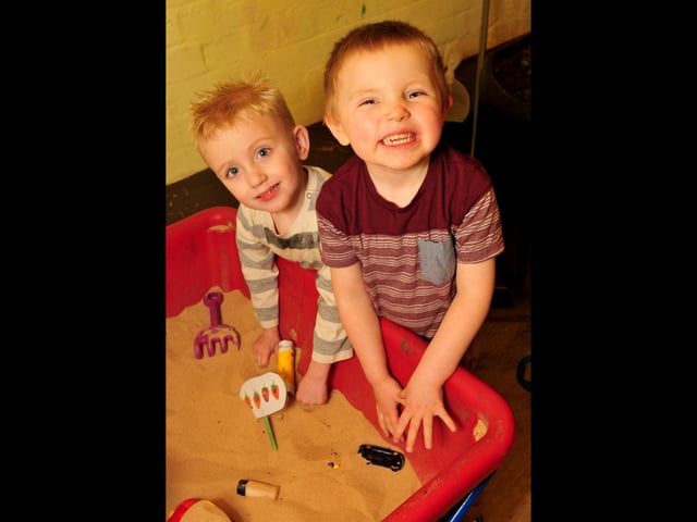 Sandpit fun in the Pre-School Room