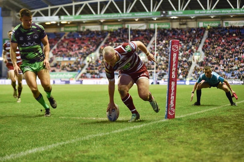 Marshall surpassed 550 points for Wigan with his two tries against Castleford