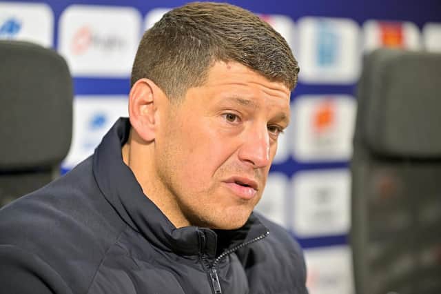 Wigan Warriors coach Matt Peet in a press conference