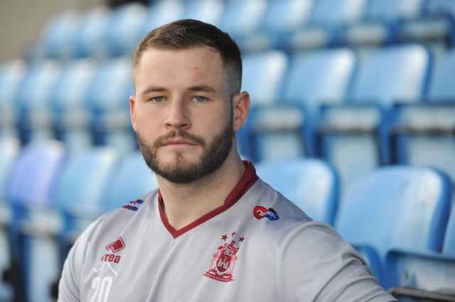 WIGAN WARRIORS - RUGBY  11-02-19
Zak Hardaker, Wigan Warrior player at a press conference at Robin Park Arena, Wigan, February 2019.