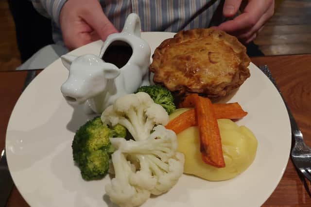 The shin beef, mushroom and ale pie was a star attraction