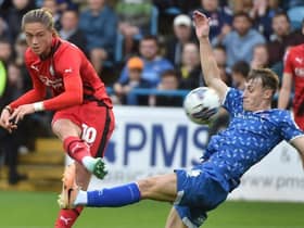 Thelo Aasgaard has given Latics a scare after damaging a shoulder during the closing stages at Brunton Park