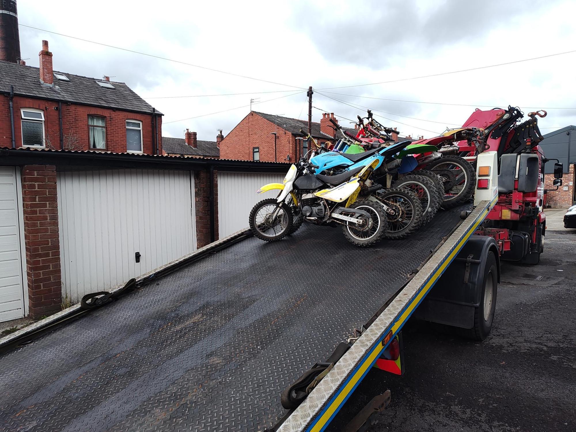 Man arrested and five off-road bikes seized in Wigan borough home ...