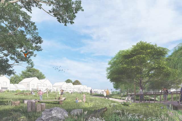 Artist impression of the proposed Mosley Common development