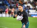 Bevan French in the warm-up ahead of the Huddersfield game.