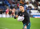 Bevan French in the warm-up ahead of the Huddersfield game.