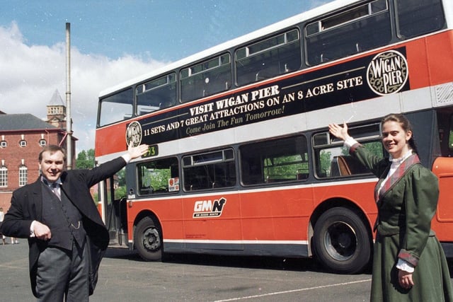 Retro 1996 - The new advert on Wigan's bus services is launched to promote the Wigan Pier tourist attraction