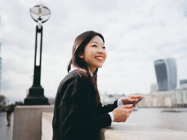 Woman enjoying holiday