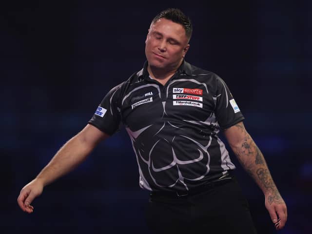 Gerwyn Price was not best pleased as the PDC returned to Wigan on Monday