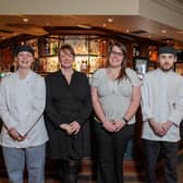 Staff at the Bulls Head in Astley: kitchen manager Daniel Mackey, general manager Tracy Long, shift supervisor Alicia Holmes and kitchen apprentice Jodie Knowles
