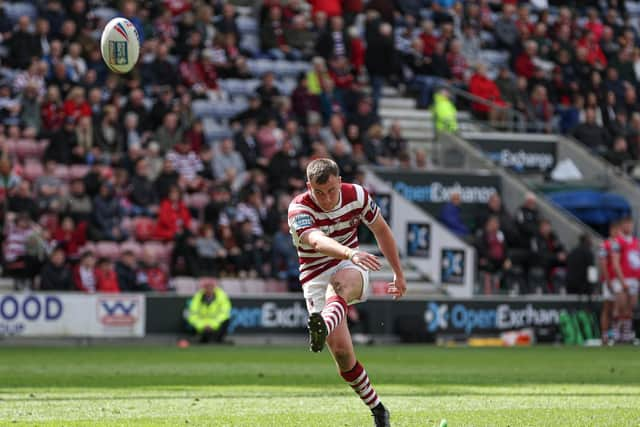 Harry Smith in customary goalkicking pose