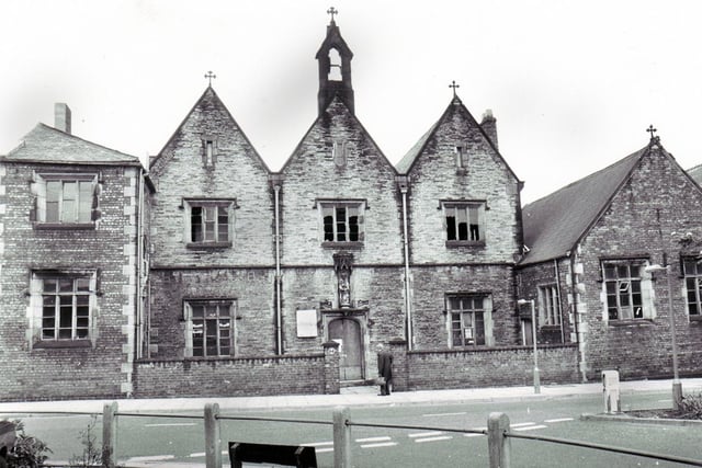 Part of the old St. John's school which was demolished to make way for North Way in Wigan town centre.