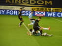 Callum Lang saw this second-half effort superbly blocked by Sunderland defender Luke O'Nien