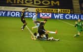 Callum Lang saw this second-half effort superbly blocked by Sunderland defender Luke O'Nien