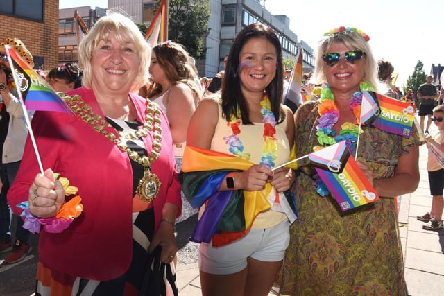 Mayor of Wigan Coun Marie Morgan, Wigan MP Lisa Nandy and Chief Executive of Wigan Council Alison Mckenzie-Folan