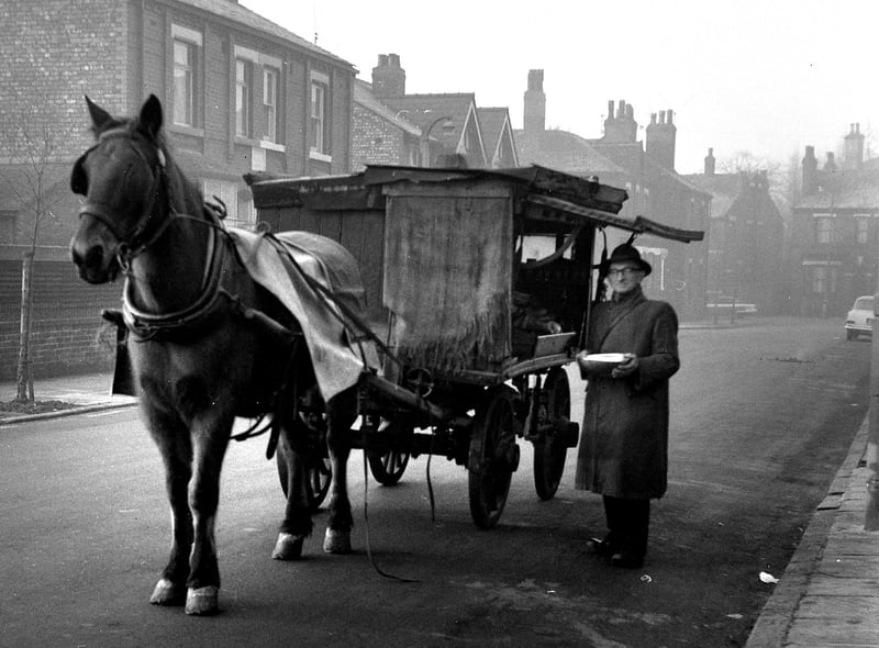 RETRO 1969 One of many fruit and veg hawkers in Wigan in the 1960s.