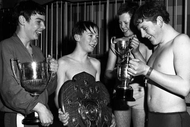 RETRO 1970 
Wigan Schools Swimming Gala winners in March 1970