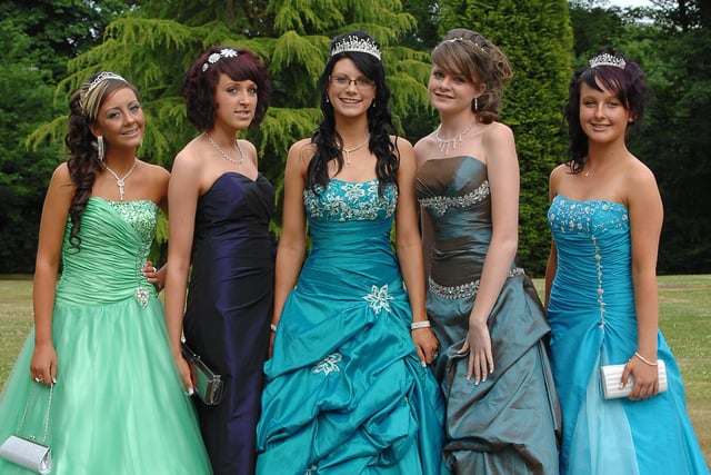 Shevington High School Leavers Ball:  Hollie Baxter, Molly Rigby, Taylor Pycroft, Lauren Stockley and Lauren Archer