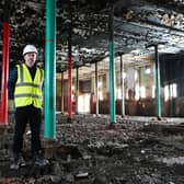 Alex McCulloch, development manager at The Heaton Group, on the ground floor of Mill One, which will be a food hall.