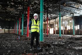 Alex McCulloch, development manager at The Heaton Group, on the ground floor of Mill One, which will be a food hall.