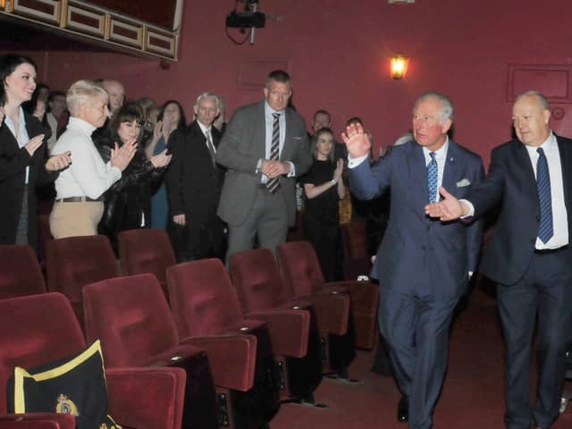 The then Prince Charles visits Wigan Little Theatre in 2019