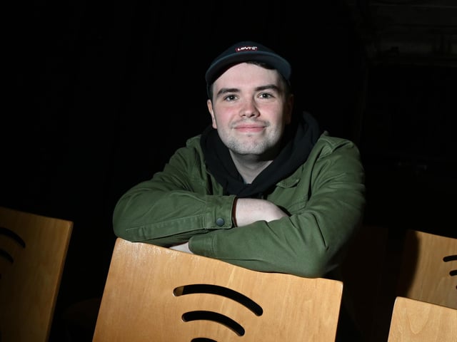 Director Joseph Walsh during rehearsals of a theatre production.