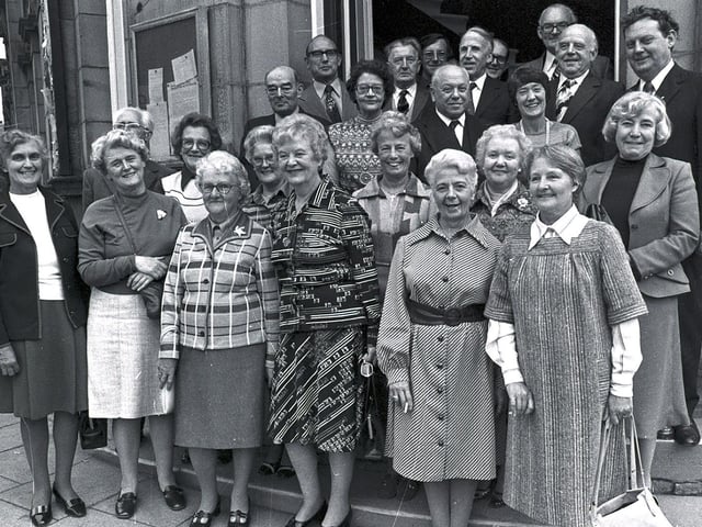 Wigan Town Hall sees the retirement of 40 of its school teachers in 1977