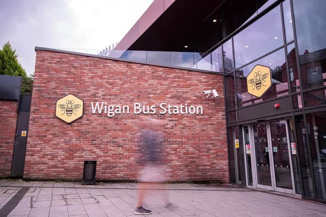 The journey from Manchester to Standish passed through Wigan bus station