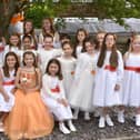 Rose Queen, Macey Birch and her retinue in the Newburgh Fair procession.