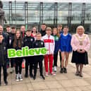 The Mayor of Wigan Coun Marie Morgan and Coun Chris Ready with the latest recipients of Believe Talent Fund grants
