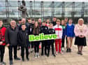 The Mayor of Wigan Coun Marie Morgan and Coun Chris Ready with the latest recipients of Believe Talent Fund grants