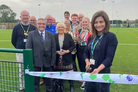 Councillors attended Laithwaite Park to officially open the new 3G pitches as Coun Rehman performs the official opening duties