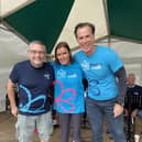Phil Clarke with Coun Chris Ready and Tracy Lamb at the 2023 Memory Walk