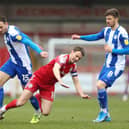 Dan Gardner in action for Latics against Accrington Stanley in the 2020/21 campaign
