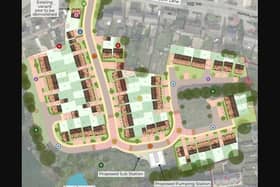 The plan for the Pepper Lane development which has been refused