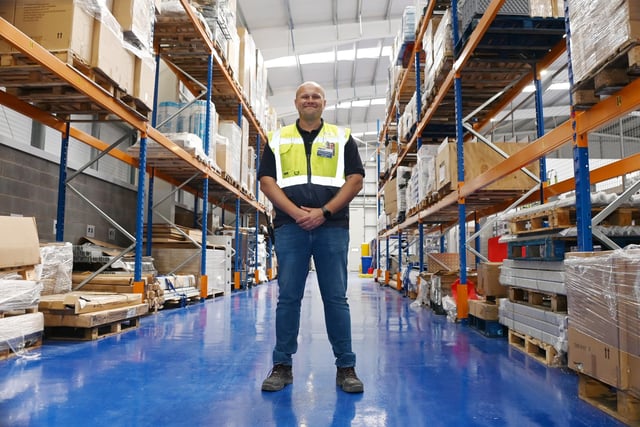 Krzysztof Kosolowski inside the work area of Algeco.